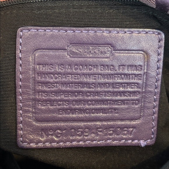 Coach purple Signature Duffle Shoulder Bag with matching wristlet F15067 - Picture 11 of 16